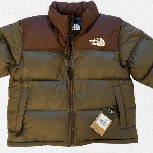 🆕THE NORTH FACE Women 96 Retro Nuptse Jacket Green Brown 700 Down Size XL NWT - Picture 9 of 16